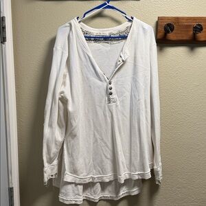 We The Free White Textured Top